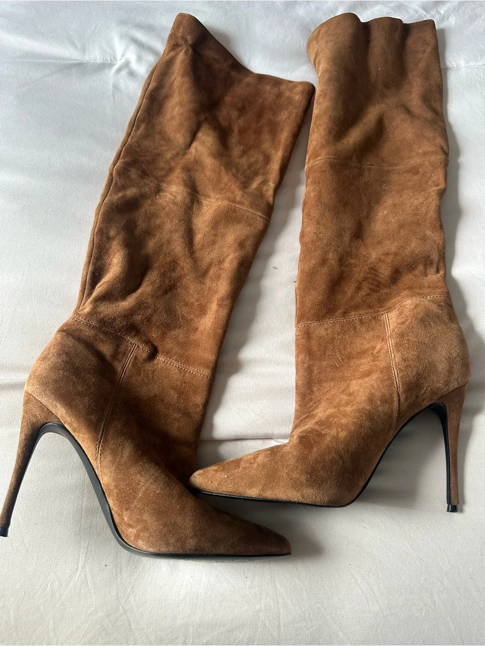 Steve Madden Brown Suede Over-the-Knee Stiletto Boots
